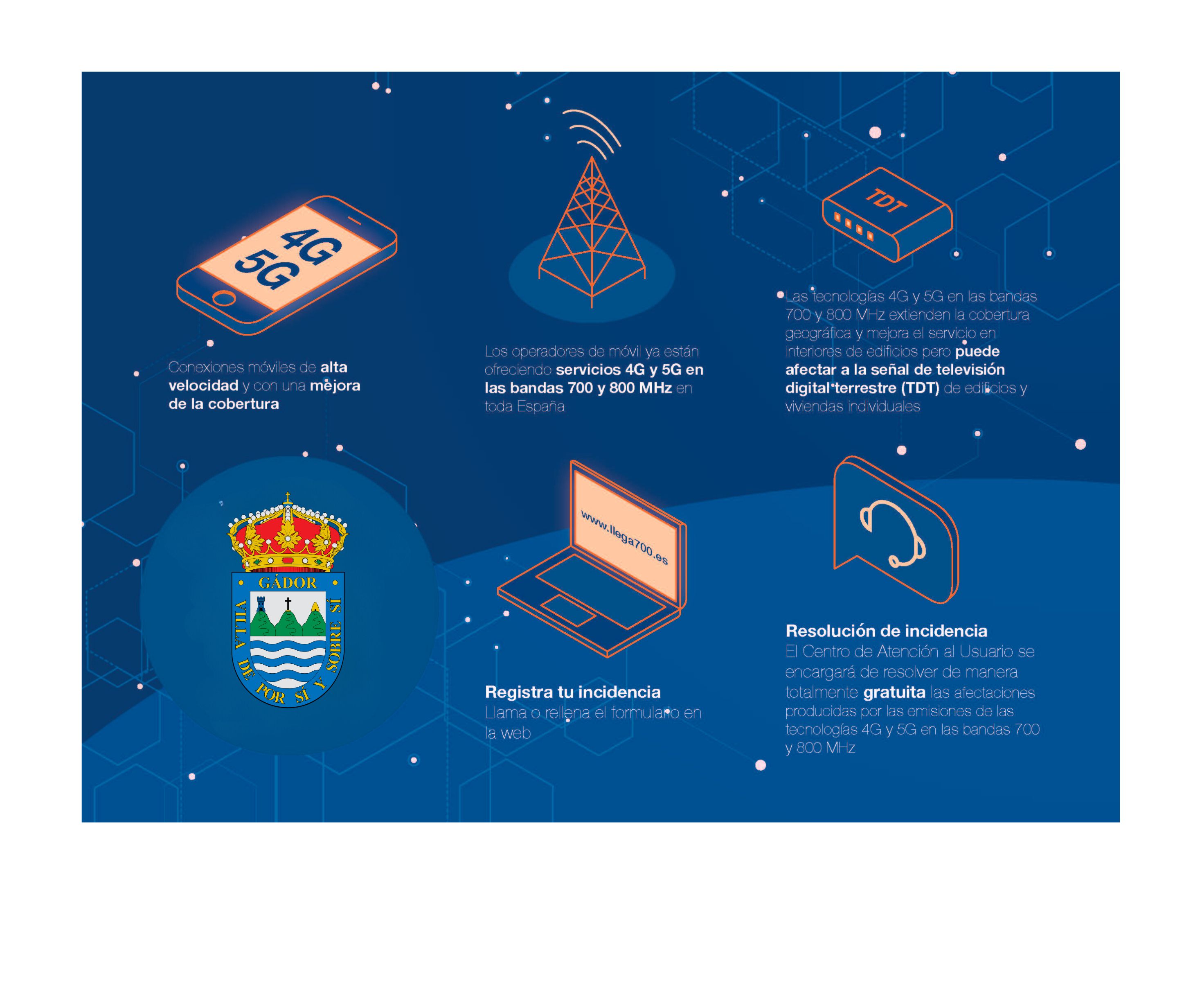 Conexiones móviles más veloces y mejor cobertura llegan a Gádor con los despliegues 4G y 5G